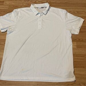 Travis Mathew White Golf Shirt w/Patron Tequila Bee Logo on Left Sleeve - 3XL